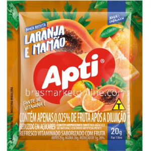 Suco em Pó de Laranja c/ Mamão 20g Apti