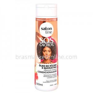 Condicionador Cachos Ricino e Queratina 300ml Salon Line