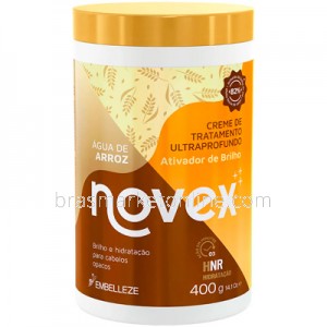 Creme de Trat. Brilho Mágico Água de Arroz 400g Novex