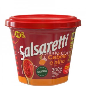 Extrato de Tomate Pote Cebola e Alho 300g Salsaretti