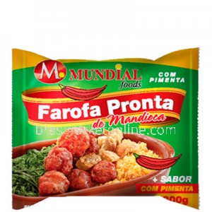 Farofa Pronta de Mandioca C/ Pimenta 300g Mundial Foods