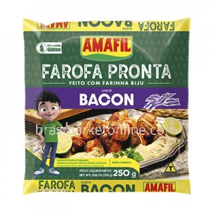 Farofa Pronta Bacon 250g Amafil