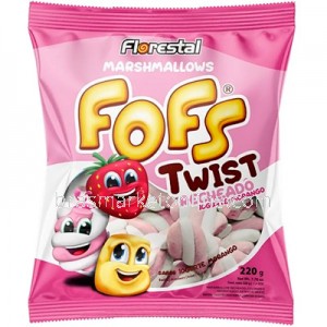 Fofs Twist Recheado Yogurt Morango 220g Florestal