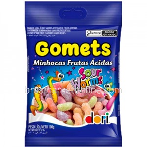 Minhocas de Frutas Ácidas 100g Gomets Dori