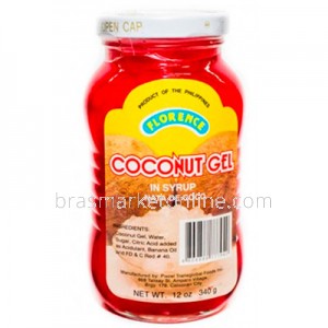 Nata de Coco (Red) in Syrup 340g Florence