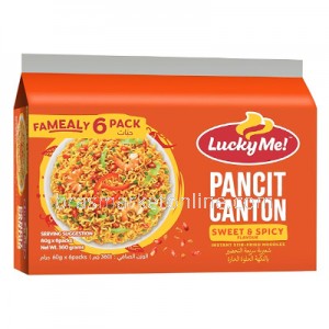 Pancit Canton Sweet & Spicy 6 x 60g Lucky Me!