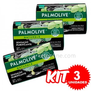 (Kit 3 Unidades) Sabonete Sensação Purificante 85g x 3 - Palmolive