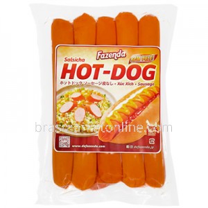 Salsicha Hot Dog Sem Pele 420g Da Fazenda 