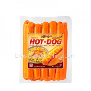 Salsicha Hot Dog Sem Pele 420g Da Fazenda 