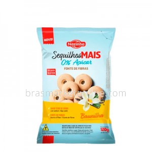 Sequilhos de Baunilha 0% Açúcar 120g Nazinha
