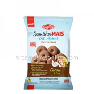 Sequilhos de Cacau e Coco 0% Açúcar 120g Nazinha
