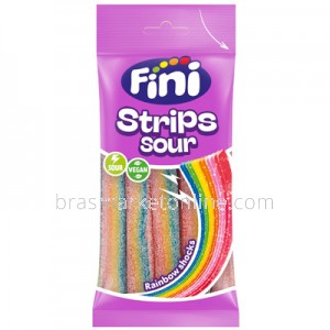 Strips Sour Rainbow 90g Fini 