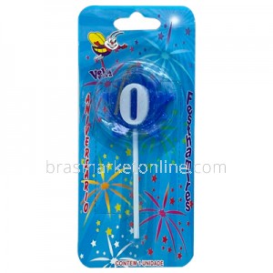 Vela Estrela Nº0 Azul Festhamires 