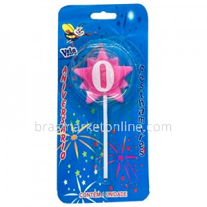 Vela Estrela Nº0 Rosa Festhamires