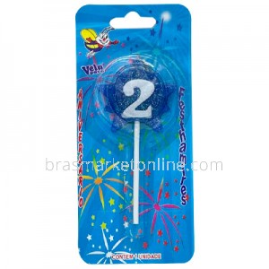 Vela Estrela Nº2 Azul Festhamires 