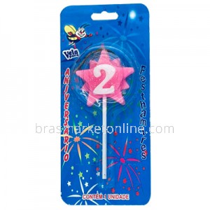 Vela Estrela Nº2 Rosa Festhamires 