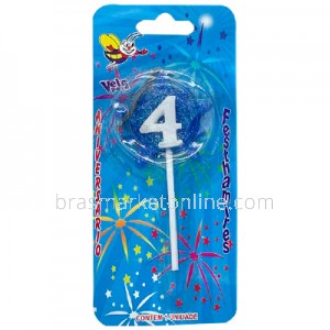 Vela Estrela Nº4 Azul Festhamires 