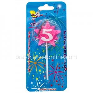 Vela Estrela Nº5 Rosa Festhamires 