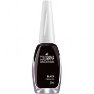 Esmalte Cremoso Intenso Black 8ml Colorama