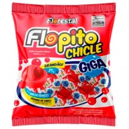 Pirulito Morango Chicle Giga 600g Flopito