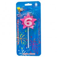 Vela Estrela Nº6 Rosa Festhamires 