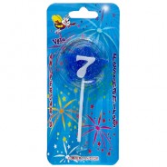 Vela Estrela Nº7 Azul Festhamires