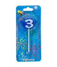 Vela Estrela Nº3 Azul Festhamires 