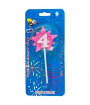 Vela Estrela Nº4 Rosa Festhamires 