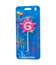 Vela Estrela Nº6 Rosa Festhamires 